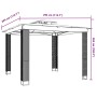 Pavillon mit doppeltem Dach aus anthrazitgrauem Stoff, 2,94x2,94 m. von , Zelte und Pavillons - Ref: Foro24-368445, Preis: 29...