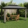 Cenador con doble techo de tela gris antracita 3,94x2,96 m by , Tents and gazebos - Ref: Foro24-368447, Price: 368,46 €, Disc...