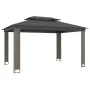 Cenador con doble techo de tela gris antracita 3,94x2,96 m by , Tents and gazebos - Ref: Foro24-368447, Price: 368,46 €, Disc...