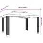 Pavillon mit doppeltem Dach aus anthrazitgrauem Stoff 3,94x2,96 m von , Zelte und Pavillons - Ref: Foro24-368447, Preis: 383,...