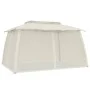 Doppelveranda mit Wänden aus cremefarbenem Stahlgitter, 3,93x2,93 m. von , Zelte und Pavillons - Ref: Foro24-368451, Preis: 2...