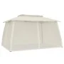 Cenador de doble techo paredes de malla acero crema 3,93x2,93 m by , Tents and gazebos - Ref: Foro24-368451, Price: 251,84 €,...