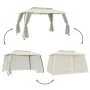 Cenador de doble techo paredes de malla acero crema 3,93x2,93 m by , Tents and gazebos - Ref: Foro24-368451, Price: 251,84 €,...