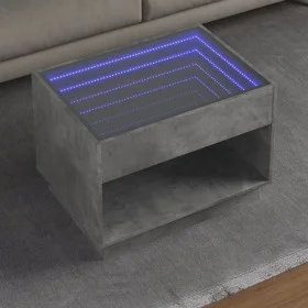Mesa de centro con Infinity LED gris hormigón 70x50x50 cm by , Coffee table - Ref: Foro24-847661, Price: 97,47 €, Discount: %