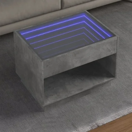 Mesa de centro con Infinity LED gris hormigón 70x50x50 cm by , Coffee table - Ref: Foro24-847661, Price: 97,47 €, Discount: %