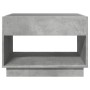 Mesa de centro con Infinity LED gris hormigón 70x50x50 cm