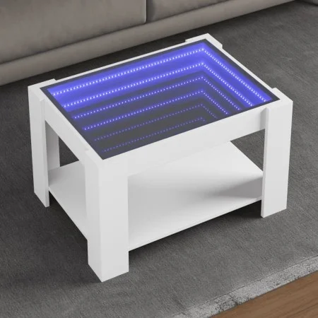 Mesa de centro madera de ingeniería blanco 73x53x45 cm by , Coffee table - Ref: Foro24-847546, Price: 102,83 €, Discount: %