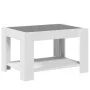 Mesa de centro madera de ingeniería blanco 73x53x45 cm by , Coffee table - Ref: Foro24-847546, Price: 102,83 €, Discount: %