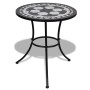 Mesa de bistro terraza mosaico negro y blanco 60 cm de vidaXL, Mesas de jardín - Ref: Foro24-41532, Precio: 94,62 €, Descuent...