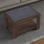 Mesa de centro y LED madera ingeniería marrón roble 73x53x45 cm by , Coffee table - Ref: Foro24-847552, Price: 115,85 €, Disc...