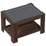 Mesa de centro y LED madera ingeniería marrón roble 73x53x45 cm by , Coffee table - Ref: Foro24-847552, Price: 117,73 €, Disc...
