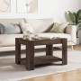 Mesa de centro y LED madera ingeniería marrón roble 73x53x45 cm by , Coffee table - Ref: Foro24-847552, Price: 117,73 €, Disc...