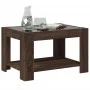 Mesa de centro y LED madera ingeniería marrón roble 73x53x45 cm by , Coffee table - Ref: Foro24-847552, Price: 115,85 €, Disc...