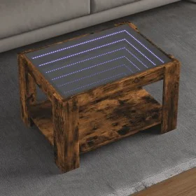 Mitteltisch und LED aus geräucherter Eichen-Ingenieurholz 73x53x45cm. von , Couchtisch - Ref: Foro24-847550, Preis: 105,91 €,...