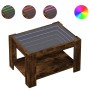 Mesa de centro y LED madera ingeniería roble ahumado 73x53x45cm by , Coffee table - Ref: Foro24-847550, Price: 107,50 €, Disc...