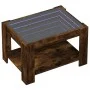 Mesa de centro y LED madera ingeniería roble ahumado 73x53x45cm by , Coffee table - Ref: Foro24-847550, Price: 105,91 €, Disc...