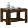 Mesa de centro y LED madera ingeniería roble ahumado 73x53x45cm by , Coffee table - Ref: Foro24-847550, Price: 105,91 €, Disc...