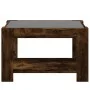 Mesa de centro y LED madera ingeniería roble ahumado 73x53x45cm by , Coffee table - Ref: Foro24-847550, Price: 105,91 €, Disc...