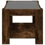 Mesa de centro y LED madera ingeniería roble ahumado 73x53x45cm by , Coffee table - Ref: Foro24-847550, Price: 105,91 €, Disc...