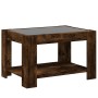Mesa de centro y LED madera ingeniería roble ahumado 73x53x45cm by , Coffee table - Ref: Foro24-847550, Price: 107,50 €, Disc...