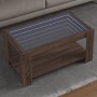Mesa de centro y LED madera ingeniería marrón roble 93x53x45 cm by , Coffee table - Ref: Foro24-847559, Price: 131,12 €, Disc...