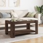Mesa de centro y LED madera ingeniería marrón roble 93x53x45 cm by , Coffee table - Ref: Foro24-847559, Price: 131,12 €, Disc...