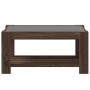 Mesa de centro y LED madera ingeniería marrón roble 93x53x45 cm by , Coffee table - Ref: Foro24-847559, Price: 131,12 €, Disc...