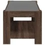 Mittel- und LED-Tisch aus braunem Eichen-Ingenieurholz 93x53x45 cm von , Couchtisch - Ref: Foro24-847559, Preis: 129,05 €, Ra...