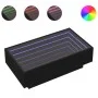 Mesa de centro con LED madera de ingeniería negro 90x50x30 cm de , Mesas de centro - Ref: Foro24-847519, Precio: 148,37 €, De...
