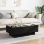 Mesa de centro con LED madera de ingeniería negro 90x50x30 cm de , Mesas de centro - Ref: Foro24-847519, Precio: 148,37 €, De...