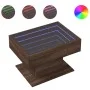 Mesa de centro y LED madera ingeniería marrón roble 70x50x45 cm by , Coffee table - Ref: Foro24-847538, Price: 120,24 €, Disc...