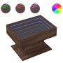 Mesa de centro y LED madera ingeniería marrón roble 70x50x45 cm by , Coffee table - Ref: Foro24-847538, Price: 122,09 €, Disc...