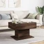 Mesa de centro y LED madera ingeniería marrón roble 70x50x45 cm by , Coffee table - Ref: Foro24-847538, Price: 120,24 €, Disc...