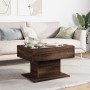 Mesa de centro y LED madera ingeniería marrón roble 70x50x45 cm by , Coffee table - Ref: Foro24-847538, Price: 122,09 €, Disc...