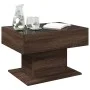 Mesa de centro y LED madera ingeniería marrón roble 70x50x45 cm by , Coffee table - Ref: Foro24-847538, Price: 120,24 €, Disc...