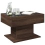 Mesa de centro y LED madera ingeniería marrón roble 70x50x45 cm by , Coffee table - Ref: Foro24-847538, Price: 122,09 €, Disc...