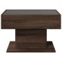 Mesa de centro y LED madera ingeniería marrón roble 70x50x45 cm by , Coffee table - Ref: Foro24-847538, Price: 122,09 €, Disc...