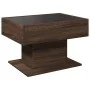 Mesa de centro y LED madera ingeniería marrón roble 70x50x45 cm by , Coffee table - Ref: Foro24-847538, Price: 120,24 €, Disc...