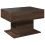 Mesa de centro y LED madera ingeniería marrón roble 70x50x45 cm by , Coffee table - Ref: Foro24-847538, Price: 122,09 €, Disc...