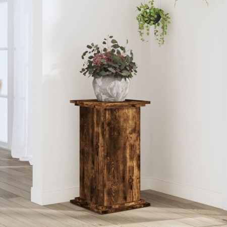 Pflanzenständer aus geräucherter Eichen-Ingenieurholz 33x33x60 cm. von , Topfständer - Ref: Foro24-852964, Preis: 39,34 €, Ra...