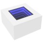 Mesa de centro con luz LED madera ingeniería blanca 60x60x40 cm by , Coffee table - Ref: Foro24-847567, Price: 115,48 €, Disc...
