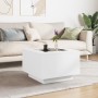 Mesa de centro con luz LED madera ingeniería blanca 60x60x40 cm by , Coffee table - Ref: Foro24-847567, Price: 115,48 €, Disc...