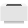 Mesa de centro con luz LED madera ingeniería blanca 60x60x40 cm by , Coffee table - Ref: Foro24-847567, Price: 115,48 €, Disc...