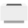 Mesa de centro con luz LED madera ingeniería blanca 60x60x40 cm by , Coffee table - Ref: Foro24-847567, Price: 115,48 €, Disc...