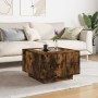Mesa de centro y LED madera ingeniería roble ahumado 60x60x40cm de , Mesas de centro - Ref: Foro24-847571, Precio: 125,15 €