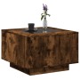 Mesa de centro y LED madera ingeniería roble ahumado 60x60x40cm by , Coffee table - Ref: Foro24-847571, Price: 120,62 €, Disc...