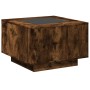 Mesa de centro y LED madera ingeniería roble ahumado 60x60x40cm by , Coffee table - Ref: Foro24-847571, Price: 120,62 €, Disc...