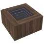 Mesa de centro y LED madera ingeniería marrón roble 60x60x40 cm by , Coffee table - Ref: Foro24-847573, Price: 116,98 €, Disc...