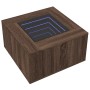 Mesa de centro y LED madera ingeniería marrón roble 60x60x40 cm by , Coffee table - Ref: Foro24-847573, Price: 118,93 €, Disc...
