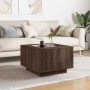 Mesa de centro y LED madera ingeniería marrón roble 60x60x40 cm by , Coffee table - Ref: Foro24-847573, Price: 118,93 €, Disc...